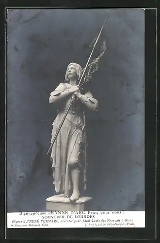 AK Skulptur Jeanne D`Arc von Andrè Vermare