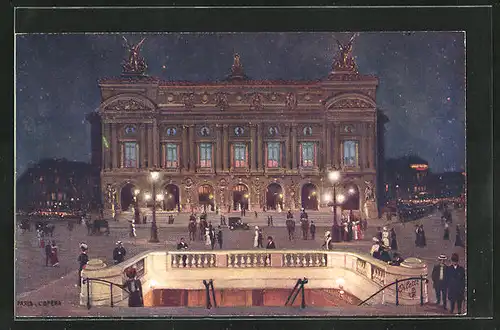 Künstler-AK Paris, Opéra Garnier