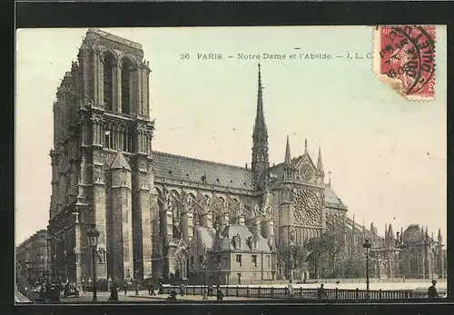 AK Paris, Cathédrale Notre-Dame et l`Abside