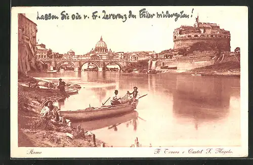 Künstler-AK Rom, Castel Sant`Angelo