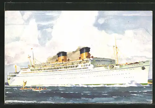 AK Passagierschiff Mariposa auf hoher See