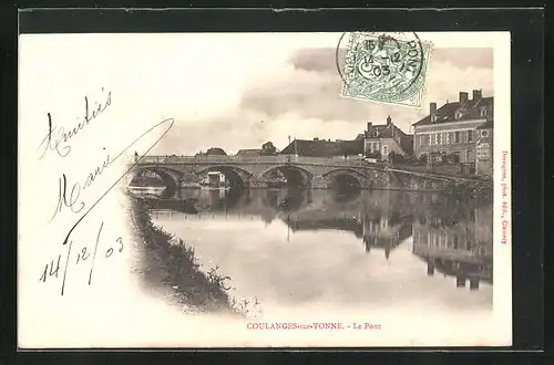 AK Coulanges-sur-Yonne, Le Pont