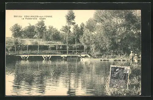 AK Coulanges-sur-Yonne, La Passerelle