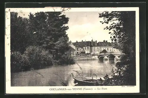 AK Coulanges-sur-Yonne, Le Pont