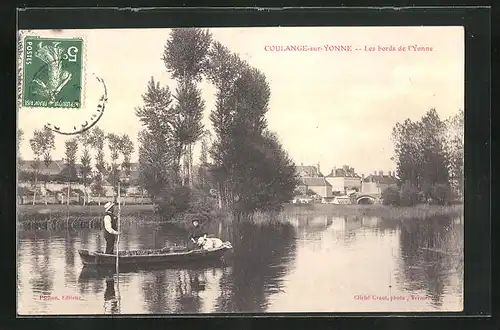 AK Coulanges-sur-Yonne, Les bords de l`Yonne