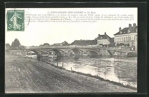 AK Coulanges-sur-Yonne, Le Pont