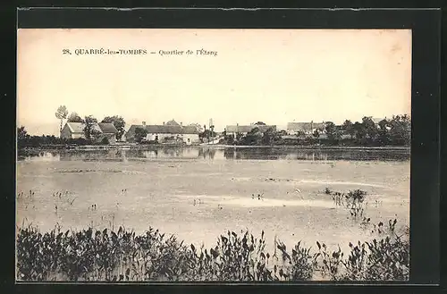 AK Quarrè-les-Tombes, Quartier de l`Ètang