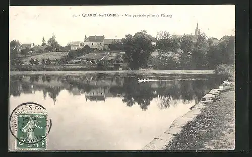 AK Quarrè-les-Tombes, Vue gènèrale prise de l`Ètang