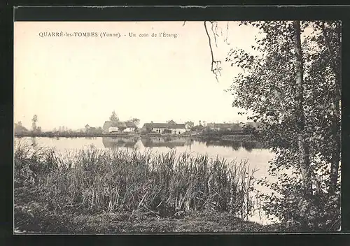 AK Quarrè-les-Tombes, Un coin de l`Ètang