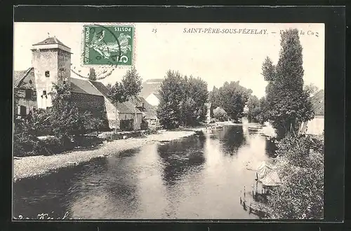 AK Saint-Père-sous-Vèzelay, Vue sur la Cure