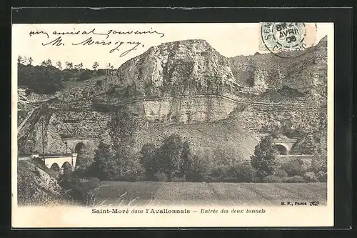 AK Saint-Morè, Entrèe des deux tunnels