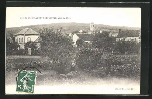 AK Saint-Aubin-sur-Yonne, cotè de Cèzy