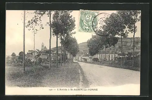 AK Saint-Aubin-sur-Yonne, L`Arrivèe