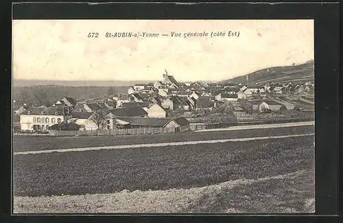 AK Saint-Aubin-sur-Yonne, Vue gènèrale (cotè Est)