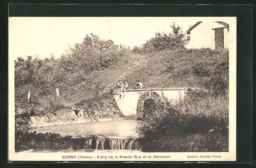 AK Rogny, Etang de la Grande Rue et le Dèversoir