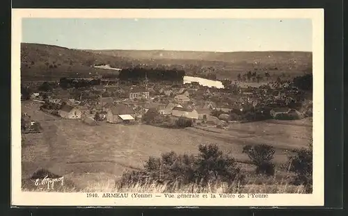 AK Armeau, Vue gènèrale et la Vallèe de l`Yonne