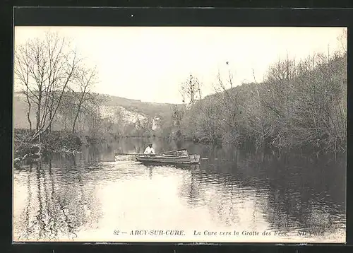 AK Arcy-sur-Cure, La Cure vers la Grotte des Fèes