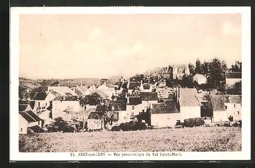 AK Arcy-sur-Cure, Vue panoramique du Val Sainte-Marie