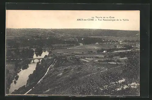 AK Arcy-sur-Cure, Vue Panoramique de la Vallèe