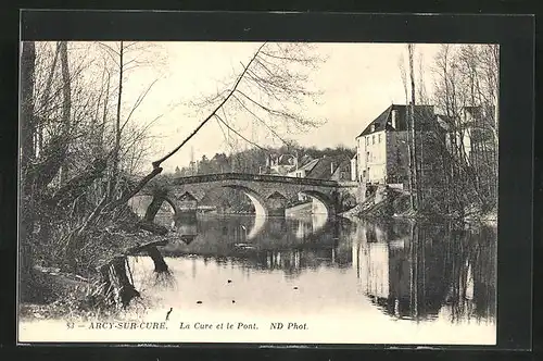 AK Arcy-sur-Cure, La Cure et le Pont