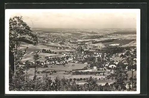 AK Erlbach im Vogtland, Gesamtansicht von einem Berg aus
