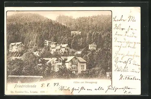 AK Friedrichroda, Villen am Herzogsweg