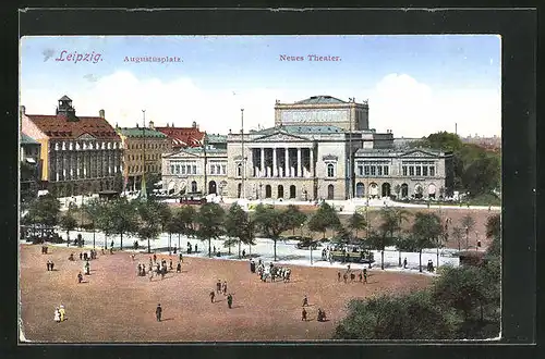 AK Leipzig, Augustusplatz und Neues Theater