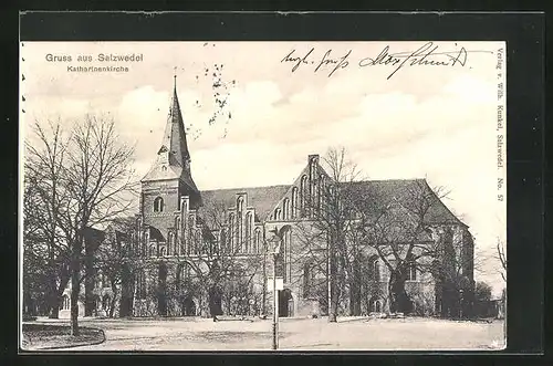 AK Salzwedel, Blick zur Katharinenkirche