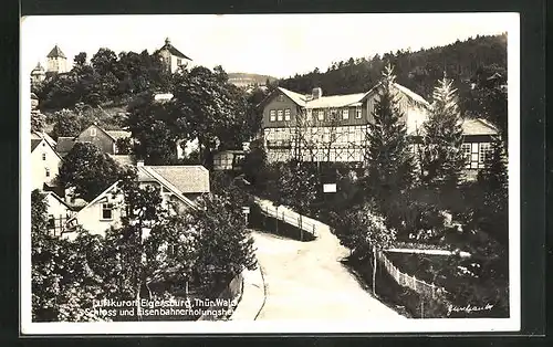 AK Elgersburg in Thür., Schloss und Eisenbahnerholungsheim