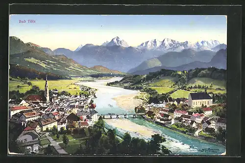 AK Bad Tölz, Gesamtansicht aus der Vogelschau