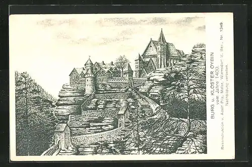 AK Oybin, Burg und Kloster aus dem Jahre 1400