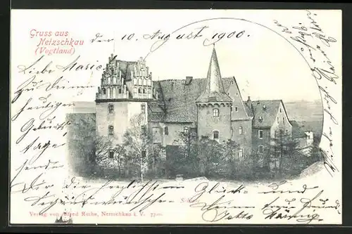 AK Netzschkau, Blick zum Schloss