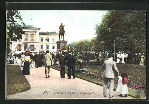 AK Kiel, Promenaden-Conzert im Schlossgarten