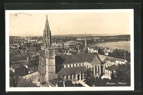 AK Konstanz / Bodensee, Teilansicht mit Münster