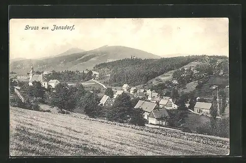 AK Jonsdorf, Blick von der Bergwiese