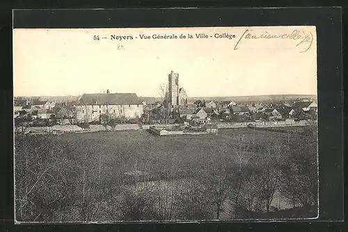 AK Noyers-sur-Serein, Vue générale de la Ville, Collége