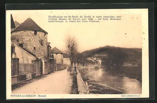 AK Noyers-sur-Serein, Fortifications sur les bords du Serein et tours