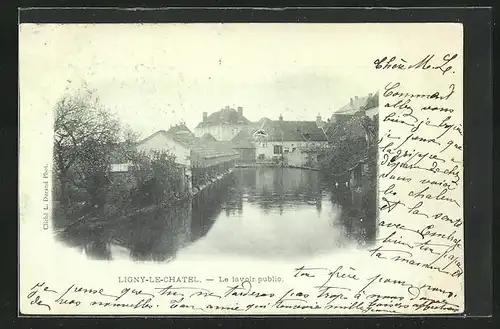 AK Ligny-le-Chatel, le lavoir public