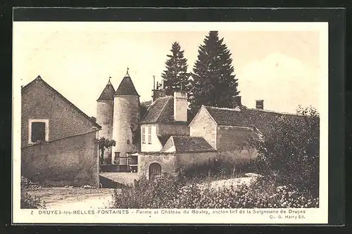 AK Druyes-les-Belles-Fontaines, Ferme et Chateau du Bouley