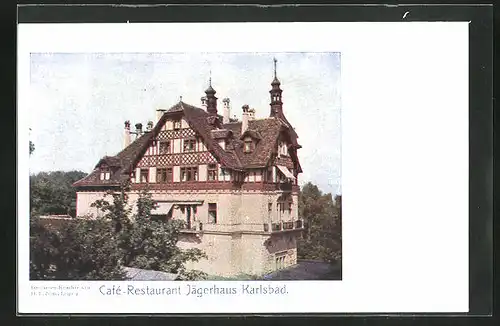 AK Karlsbad, Café-Restaurant Jägerhaus