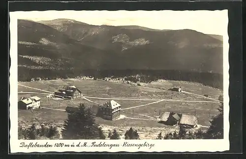 AK Daftebauden, Panorama mit Ziegenrücken und Weisswassergrund