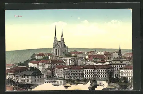 AK Brünn / Brno, Blick aus der Vogelschau