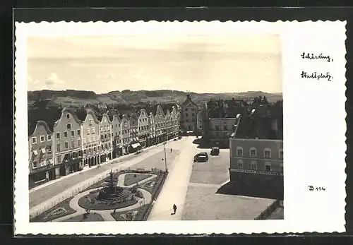 AK Schärding, Marktplatz aus der Vogelschau