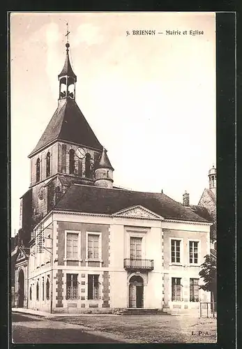 AK Brienon, Mairie et Eglise