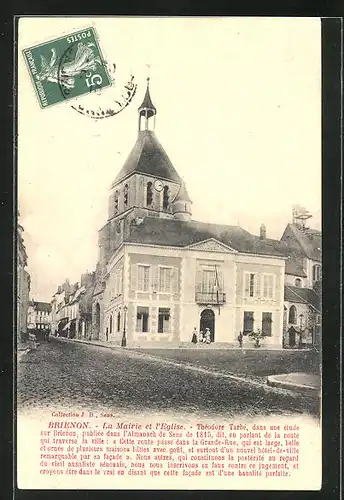 AK Brienon, La Mairie et l`Eglise