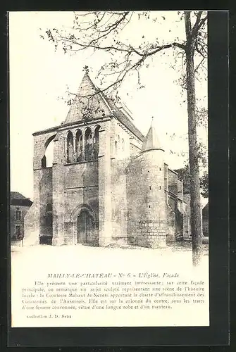 AK Mailly-le-Chateau, L`Eglise, Facade