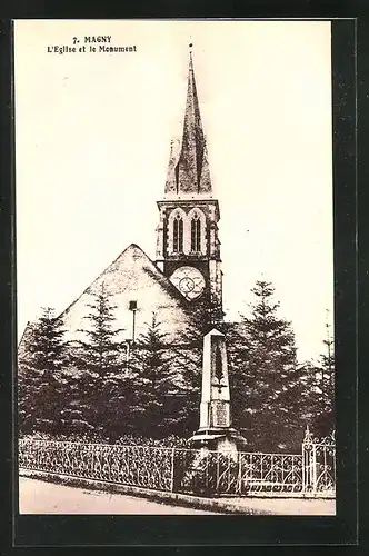 AK Magny, L`Eglise et le Monument