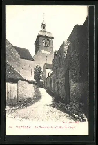 AK Vezelay, La Tour de la Vieille Horloge