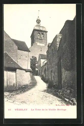 AK Vezelay, La Tour de la Vieille Horloge