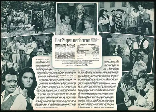 Filmprogramm IFB Nr. 6265, Der Zigeunerbaron, Carlos Thompson, Heidi Brühl, Regie: Kurt Wilhelm